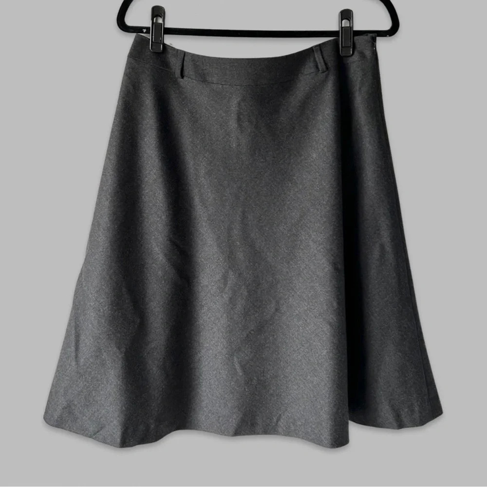 Talbots Stretch Wool Flared Skater Midi Skirt